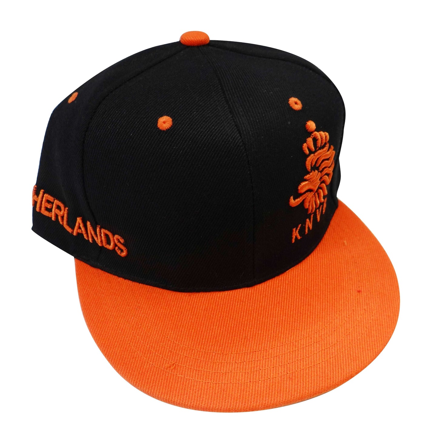 Netherlands Black & Orange Snapback Hat