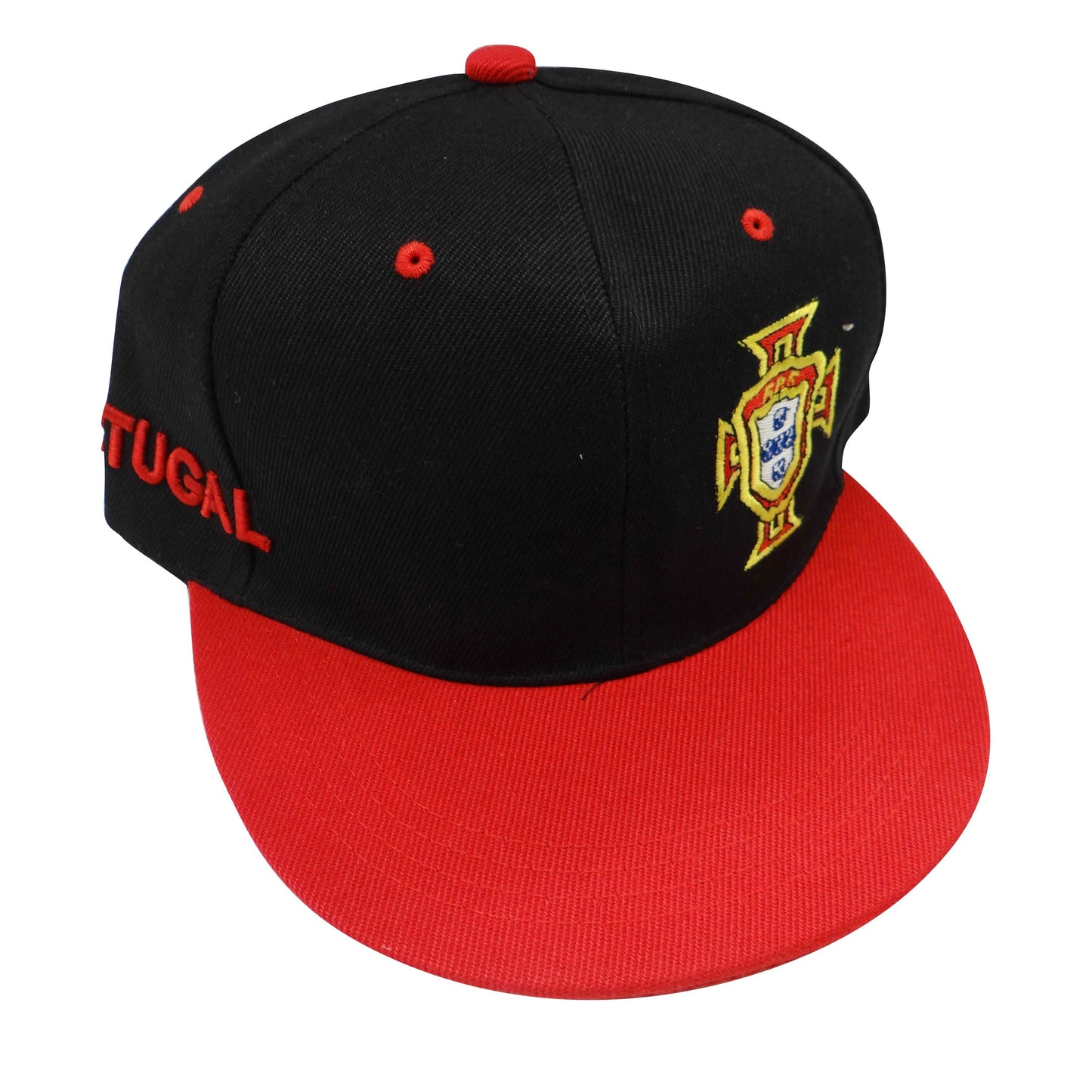 Portugal Black & Red Snapback Hat