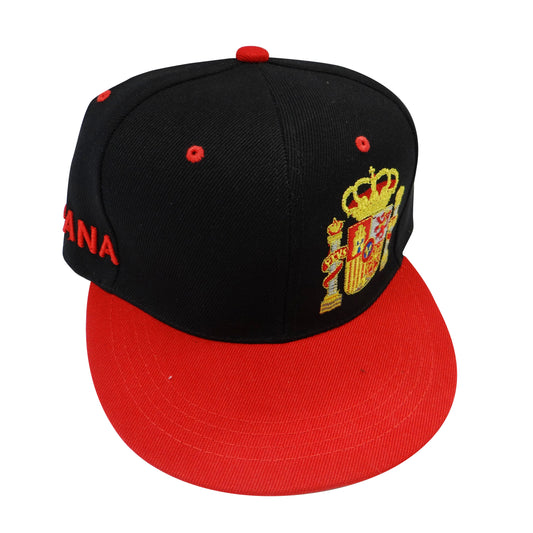 Spain Black & Red Snapback Hat