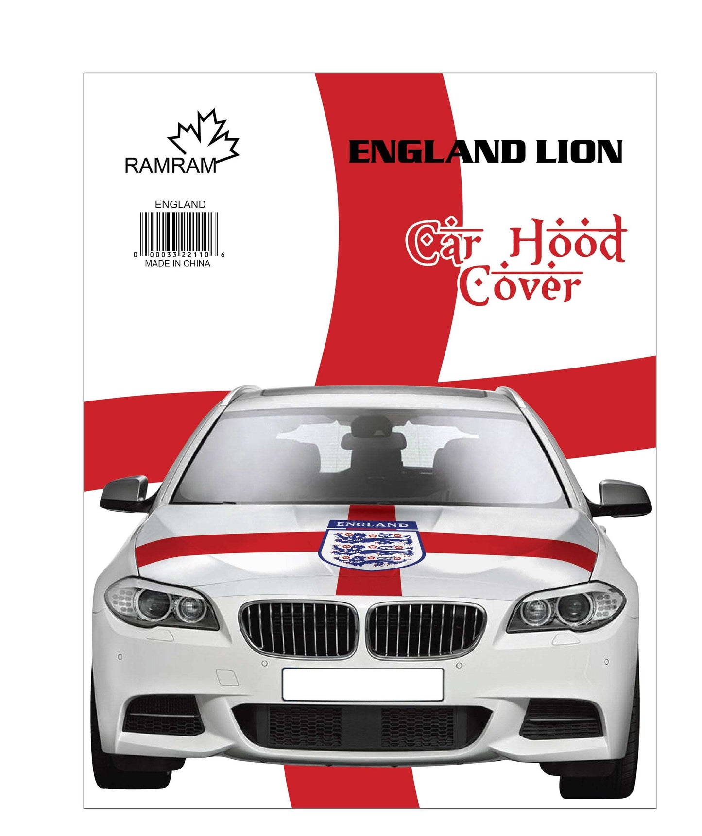 England Three Lions Hood Cover